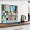murando Glass Splashback for Kitchen Backsplash Cooker Protector Tempered Glass Splashbacks for Cookers Decorative Wall Art Heat Resistant Graphic 60x60cm / 24x24 Abstract Mosaic Tiles f-B-0279-aq-a