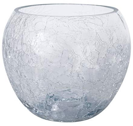 botle Vaso per orchidee in vetro, rotondo, diametro 18 cm, altezza 15 cm
