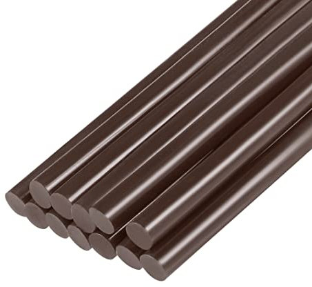 sourcing map Mini Colla a Caldo Stecche per Colla Pistola 0,27 pollici x 4 pollici Marrone 12 pezzi