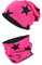 TupTam Unisex Kinder Beanie Mütze Schlauchschal Set, Farbe: Sterne Schwarz/Pink, Größe: 56-58