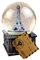 SOLUSTRE Schneekugel Musik Box Eiffelturm Globe Glas Ball Dekoration mit Musik Tisch Display Winter Schneefall Ball Spielzeug Ohne Batterien Eiffelturm(Gelegentliche Farbe)