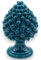 SICILIA BEDDA CAPACI Pigna Siciliana in Ceramica di Caltagirone Decorativa - H 15 cm - Ottanio - Mod. Monocolore