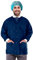 EZGOODZ EinwegLaborjacken 73,7 cm lang 10 Stück True Blue Hüftlange Arbeitskleider Klein SMS 50gsm Hemden mit Druckknöpfen vorne, Strickbündchen & Kragen, 3 Taschen. Unisex PSA