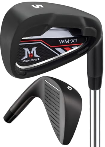MAZEL Ferro da golf individuale per uomo | Ferro per mazza da golf singolo | Set ferro da golf 4-5-6-7-8-9-PW-SW | Pitching Wedge, Sand Wedge destro