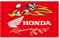 Rennwagen-Dekoration, Flagge für Honda-Banner, 91 x 152 cm, Polyester mit 2 Messingösen, lebendige Farben, HD-Druck, Ausstellung, Rennen, Autofans, Veranda, Garagendekoration