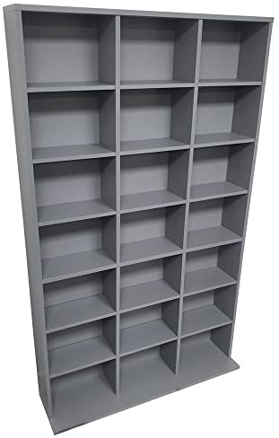 WATSONS PIGEON HOLE - 588 CD / 378 DVD Blu-ray Media Storage Unit - Grey
