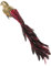 SHISHI Christbaumschmuck Vogel Klemme Feder Glitter 40cm Dunkelrot Gold