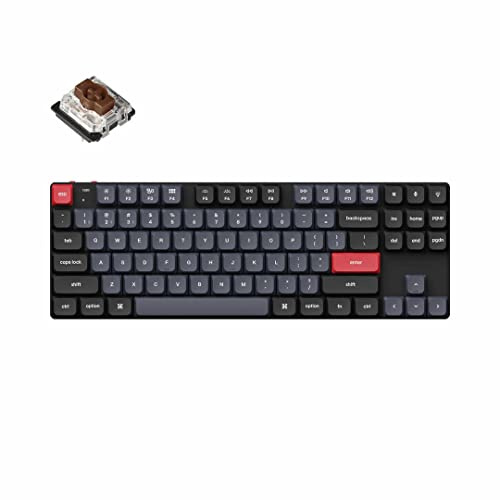 K1 Pro (Schwarz/Blaugrau, DE-Layout, Gateron Low Profile 2.0 Mechanical Brown, Hot-Swap, Aluminiumrahmen, RGB)
