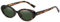 YOJUED Retro ovale Sonnenbrille, Herren Damen modische Retro-Brille, Brille mit ovalem Rahmen, UV-Schutz 400 (Leopard/Dunkelgrün)