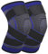 Ruilala Kniebandage für Männer Damen 2 Stück Sport Kniestütze Einstellbar Kompression Kniebandage für ACL, Meniskusriss, Laufen, Gewichtheben, Volleyball,Basketball (Blau, XL)
