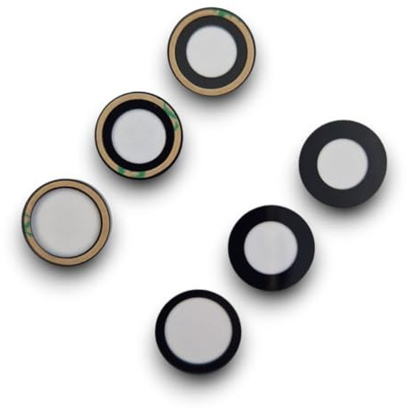 jbTec Kameraglas Ersatz Set mit Kleber kompatibel mit Apple iPhone 15 Pro Max - Kamera Glas Camera Linse Schwarz