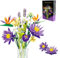 DHSDONLINE Flower Bouquet Building Set - 891 Pieces Blue Lotus Bouquet Building Blocks Set, 13 Types of Flowers Collection, Creative Valentine's Day, Adults, Mother, Women, Girls. No Vase