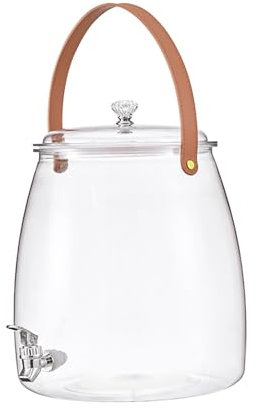 F Fityle Distributeur de boissons pour réfrigérateur, récipient de boisson liquide, avec robinet et filtrage, distributeur de boissons froides, pichet à jus, 25L