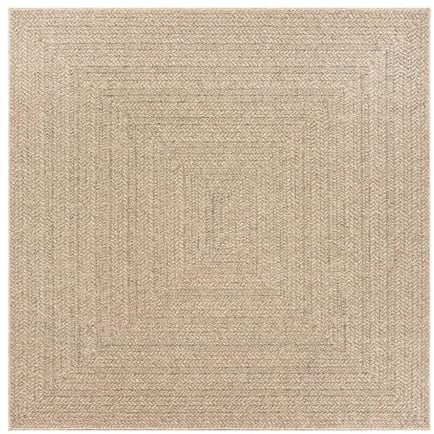 vidaXL Teppich, Teppich für Wohnzimmer Garten Balkon Terrasse, Bodenmatte Läufer Rechteckig, Balkonteppich Terrassenteppich, 120x120cm Jute-Optik Indoor Outdoor