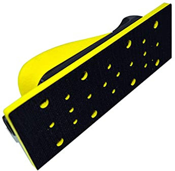 Hand Sanding Blocks 19.8x7cm/7.80x2.76'' Multi Hole Hook & Sanding Disc for Wood Polishing Household Clean Vacuum Hand Sanding Block 19.8x7cm/7.80x2.76inches Pu Foam Abrasive Tool