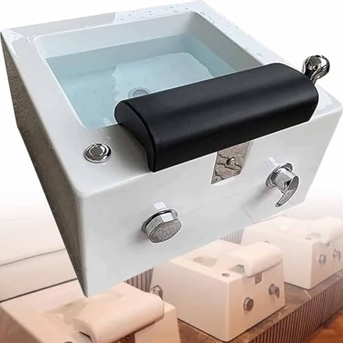 LTSRLL Foot Baths,Foot Massager Spa,Acrylic Massage Footbath, Pedicure Bathtub Square Footbath Salon Acrylic Pedicure Chair Bowl with Pedicure Foot Rest for Home Spa Treatment