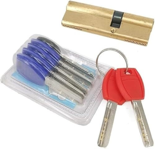 Serrure à cylindre Serrure à barillet, 65 70 80 90 95 mm Cylindre de serrure Clé AB Antivol Laiton pur Poignée de serrure de porte Serrure à barillet allongée for chambre à coucher((30 40)70)