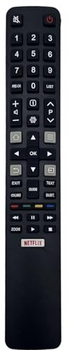 JZK Ersatz-Fernbedienung für TCL TV-Fernbedienung YAI3 YUI2 YU14 YUI1 YU11 65C2, TV-Fernbedienung für TCL Thomson Fernseher 32DS520 49DP600 49S6000FS 50DP600 F43S5916 H3 2S591
