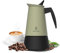Cecotec Cafetière Italienne Piccolina 200 Green.Capacité 100 ml pour 2 tasses,Design élégant en acier,Filtre en acier inoxydable,Convient à toutes les surfaces,Soupape de sécurité, Joint en silicone