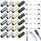 Qusmeiyici 24PCS Rope Stoppers, Metal Rope Ends Shoelace Head, Hoodie Rope Buckle, Rope Fastener Rope Head Buttons for Sweatpants Drawstrings Backpacks Shoelace Replacement Accessories