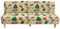 Hiseng Weihnachten Sofabezug Ohne Armlehne 2-3 Sitzer Armlose Sofaüberwurf Stretch Sofahusse Spandex Abdeckung Futon Protector Antirutsch Couch Schlafsofa, 190-230cm