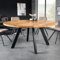 Riess Ambiente Massiver Esstisch Iron Craft - 140cm - Natur - rund - Mangoholz Metall Industrial Design