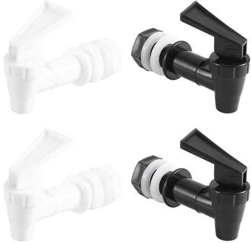 Uxsjakjsd 4 Juegos de Jarra de Botella de Agua de Grifo de Enfriador de Repuesto, Dispensador de Grifo de Agua Palanca de Bebida VáLvula Dispensadora de Vertido