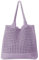 Ausing Borsa a Tracolla Da Donna Borsa Da Spiaggia Borse Uncinetto Vacanza Al Mare Viola