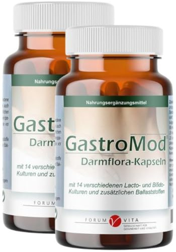 GastroMod Darmflora Kapseln - Probiotika für Darmkur und Darmsanierung - Breitband Darmbakterien + Inulin *Experte für Darmgesundheit seit 25 Jahren