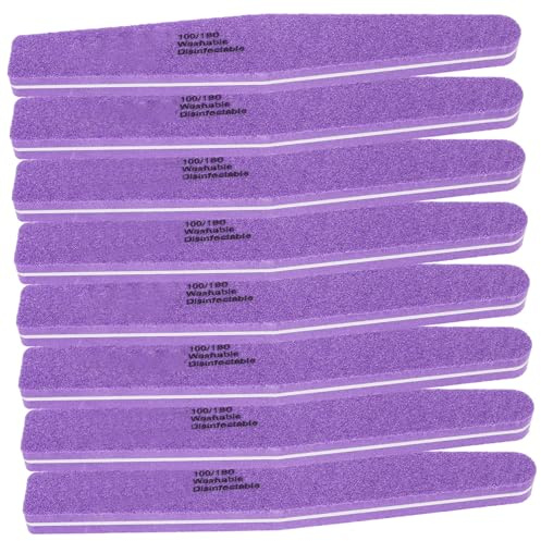TOVINANNA 10piezas Limas De Uñas Cuadradas Para Manicura y Pedicura Herramientas Para Decoración De Uñas Limas De Manicura Lavables