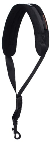 Schwarz Saxophon Schultergurt Faltbar, Verstellbar, Gepolstert | Nylon, Plüsch und Schwamm, Schweißabsorbierend, Leicht zu Tragen, Entlastend, für Saxophon