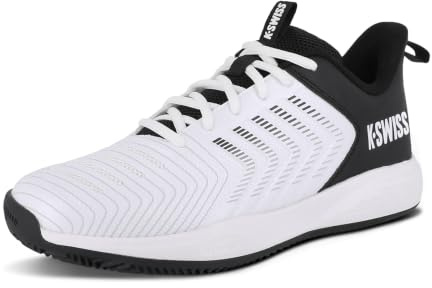K-Swiss Mens Ultrashot Light Tennis Shoe, White Dazzling Blue Baltic Sea, 9 UK