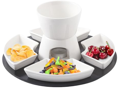Schokoladen-Fondue-Set Hochtemperaturbeständige Keramik, gleichmäßige