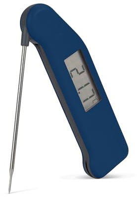 Thermapen Classic Meat Thermometer — Fast 3s Readings, Water-Resistant Food Probe for Meat, Sugar, BBQ, Baking & Oil. Accurate Digital Folding Food Thermometer Probe. Made in the UK. (Nautical Blue)