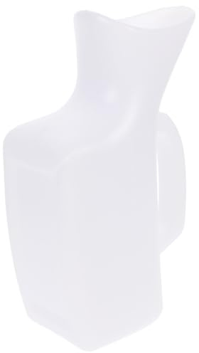 Urinario Reutilizable Portátil Mujeres Plástico de 1000ml para Blanco | Cierre Hermético, Fácil de Limpiar, para Camping y Viaje, Incluye Cepillo de Limpieza