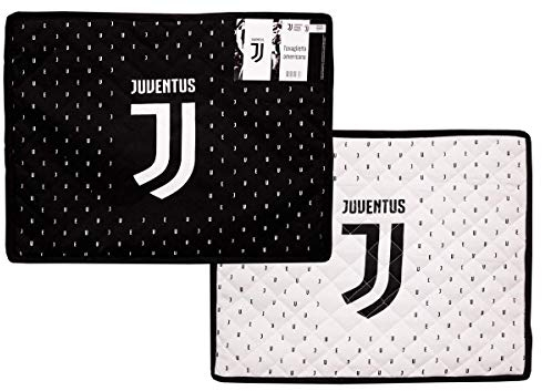 hermet Juventus 52301002131 Tovaglietta Americana, Cotone, Nero, 46x36x0.5 cm