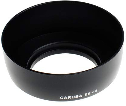 Caruba ES-62 Objektivdeckel (Rond, Canon EF 50 mm f/1.8 II, Schwarz)