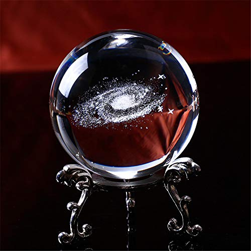 qianyue Kristalle Glas Ball Galaxy Sterne 3D Kreative Geschenke Verarbeitung Hause Feng Shui Skulptur Kristall Handwerk Kristall Dekoration (80mm)