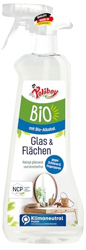 Poliboy - alles für die Autoreinigung - Bio Glas- und Flächenreiniger - für die Innen und Außenreinigung - Einzeln - 500ml - Made in Germany