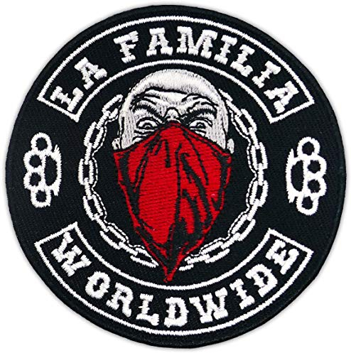 Aufnäher Aufbügler Patch La Familia WORLDWIDE MC Gang Support criminal Tattoo