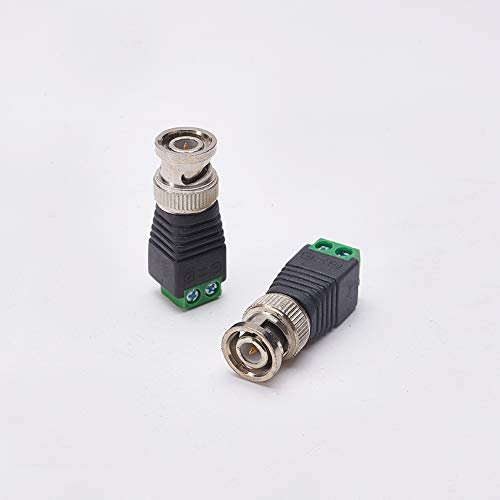 Othmro BNC Male to CAT5 Coaxial Connectors Screw-Lock Terminal for CCTV Home Security Surveillance Camera RG59 Video Transmission Coax Cables 3pcs