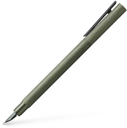 Faber-Castell Neo Slim Auminium M Fountain Pen - Olive Green