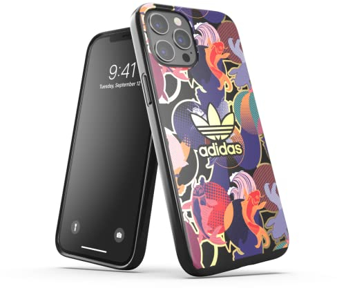 adidas Phone Case Compatible with iPhone 12 Pro Max Transparent Shockproof Case with Chinese Graphic, Raised Edges, Original Protective Cover