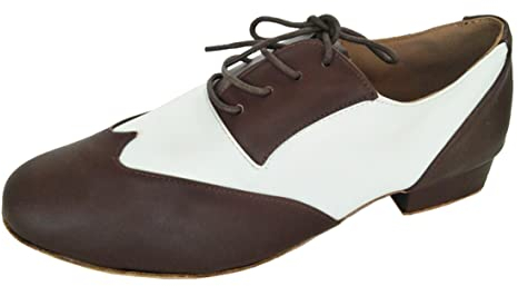 Elisha Dance Herren Ballsaal-Schuhe Salsa Latein Tango Rock's N Roll's Socials Abendgesellschaft Tanzschuhe für Männer, Braun (braun), 44.5 EU