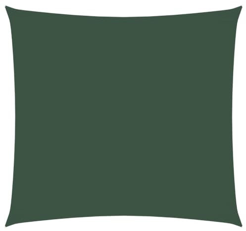 vidaXL Toldo Parasol Lona Protector Solar Sombra de Patio Jardín Terraza Balcón Parque Exterior de Vela Cuadrado de Tela Oxford Verde Oscuro 4,5x4,5 m