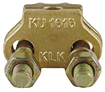 KLK - Grapa Para Toma De Tierra Unifilar Fabricada En Cobre. Válida Para Picas De Tierra De Hasta 15 mm De Diámetro. Tornillería De Acero Inoxidable. Modelo KU-1616