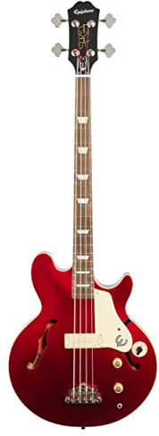 Epiphone Jack Casady Bass Sparkling Burgundy - Rechtshänder Halbakustik-Bass