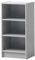 Timber Art Design UK 3 Tier Bookcase Open Wide Tall Shelf Rack Contemporary Organizer Display Shelving Unit for Modern Living Room, Office Space, Study Room Furniture, Grey - H80cm x W40cm x D30cm