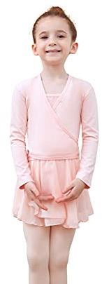 Kinder Ballett Wickeljacke Gymnastik Tanz Ballettjacke Lange Ärmel Tanztops für Mädchen