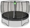 EXIT Toys Allure Premium Rundes Trampolin - ø366cm - Extra Lange Federn für erfahrene Springer - Mit Fußschutzsystem - Premium-Sicherheitsnetz - Wasserabweisend - Starkes Trampolin - Schwarz